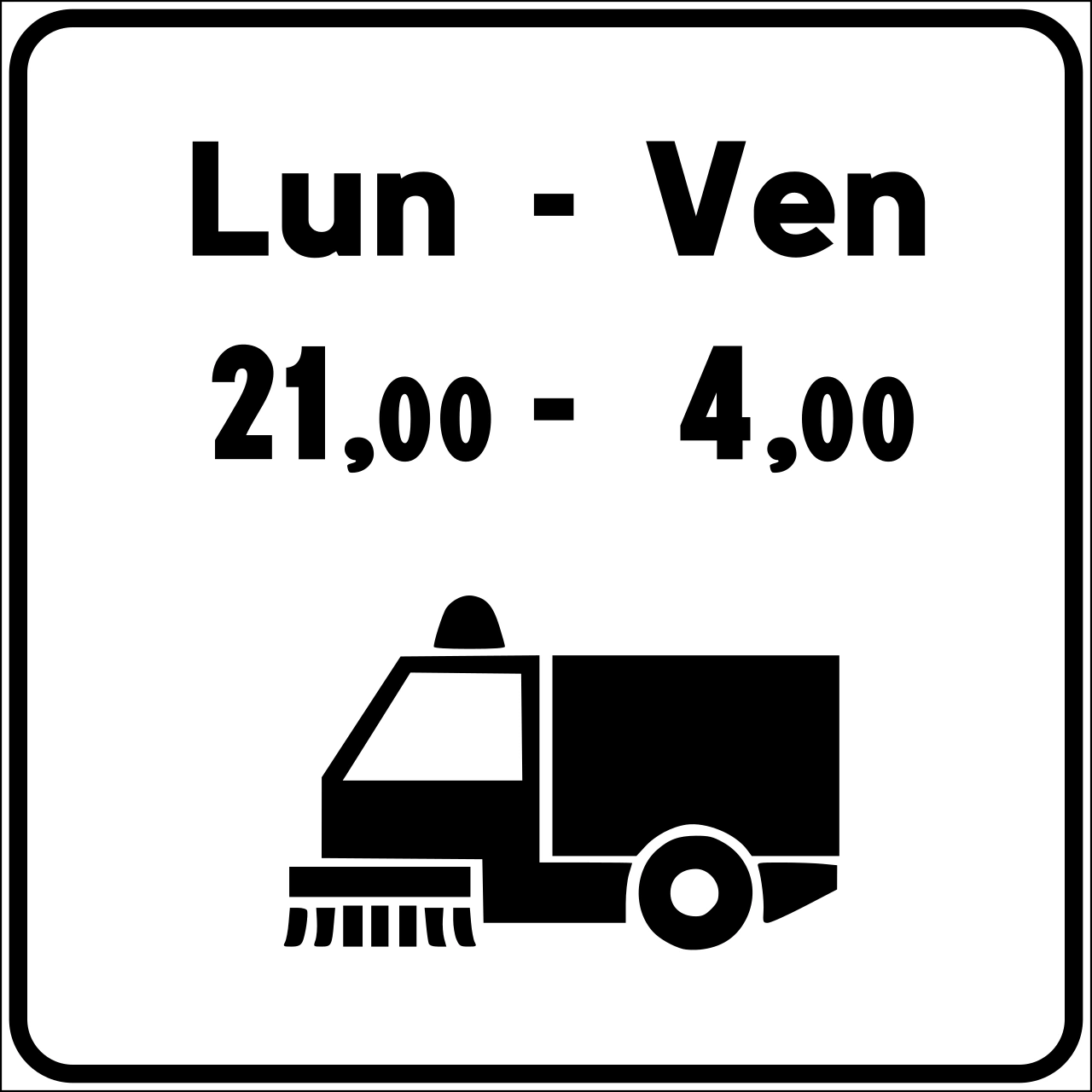 II.6-q2 - Road cleaning during times shown road sign
