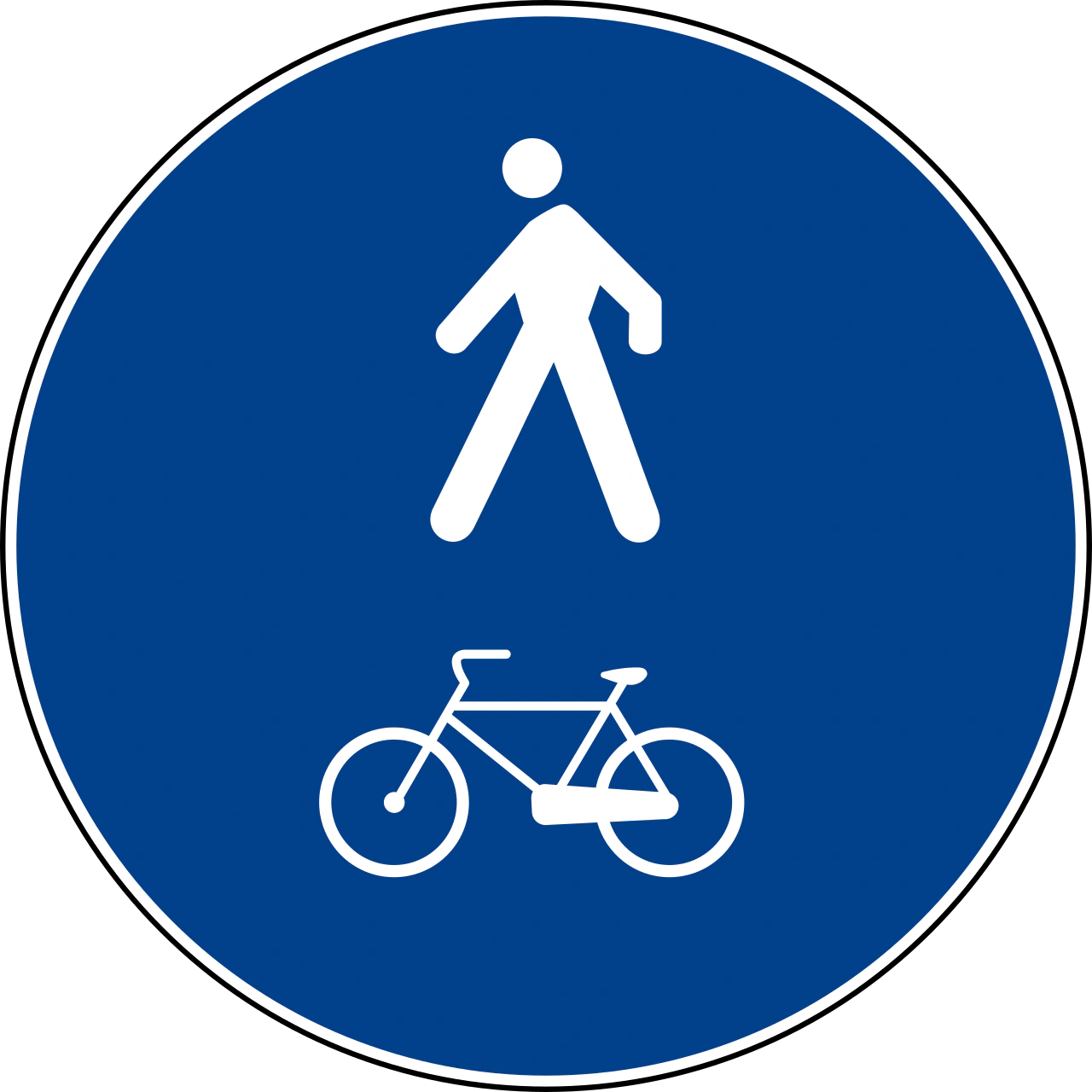 II.92-b - Combined pedestrian and bicycle path road sign