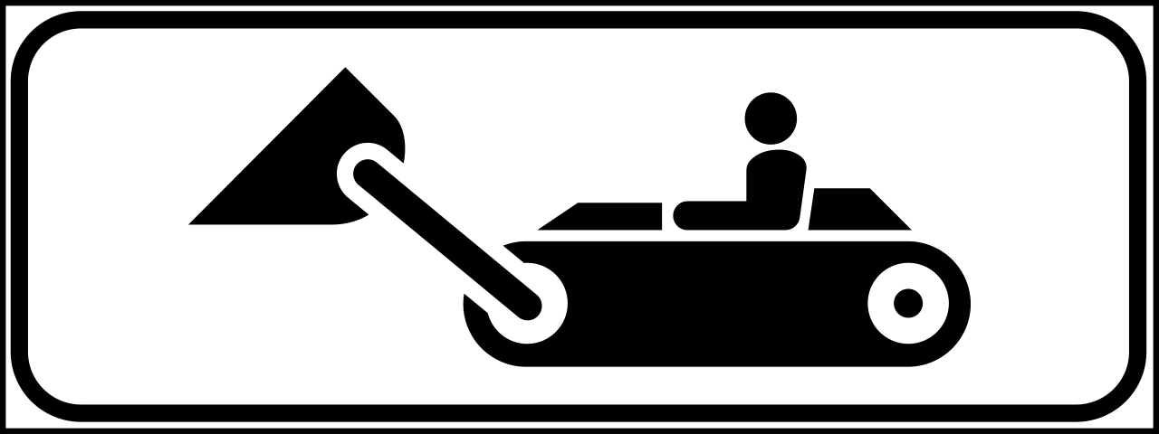 IT-AP-23 - Construction vehicles at work road sign