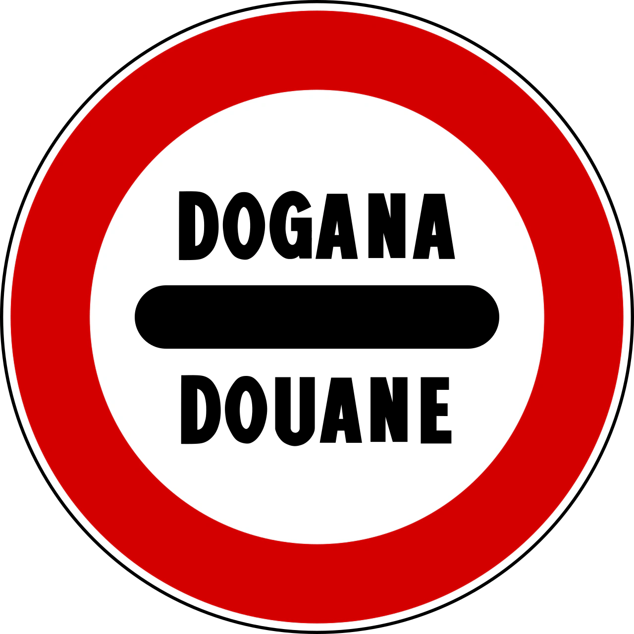 IT-M-16 - Customs road sign