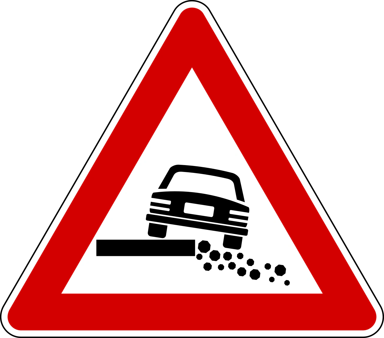 IT-W-23 - Dangerous verges road sign