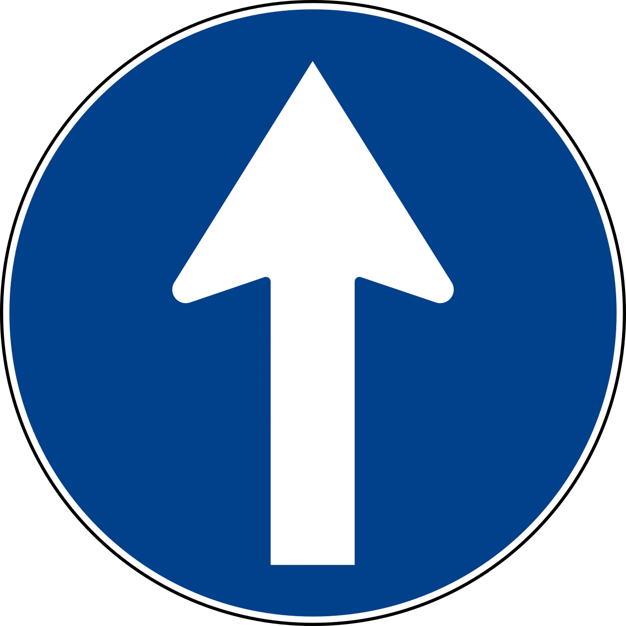 IT-M-01 - Drive straight road sign