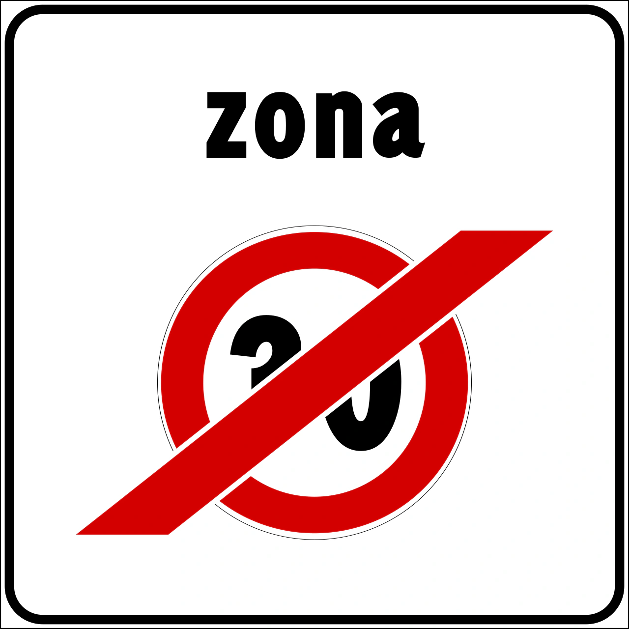 II.323-b - Ende einer 30 km/h-Zone Verkehrsschild