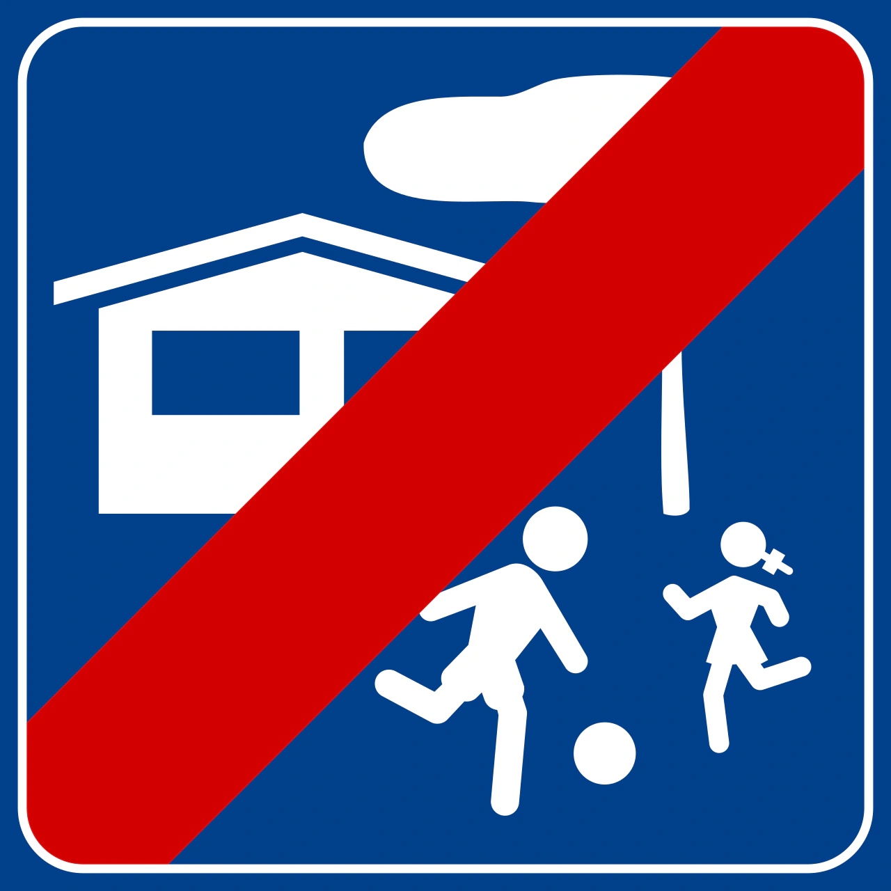 IT-I-070 - Ende der Home Zone Verkehrsschild
