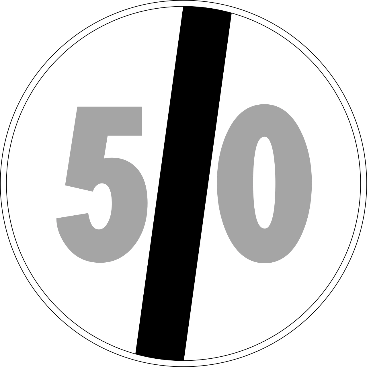 IT-PH-28 - End of maximum speed road sign