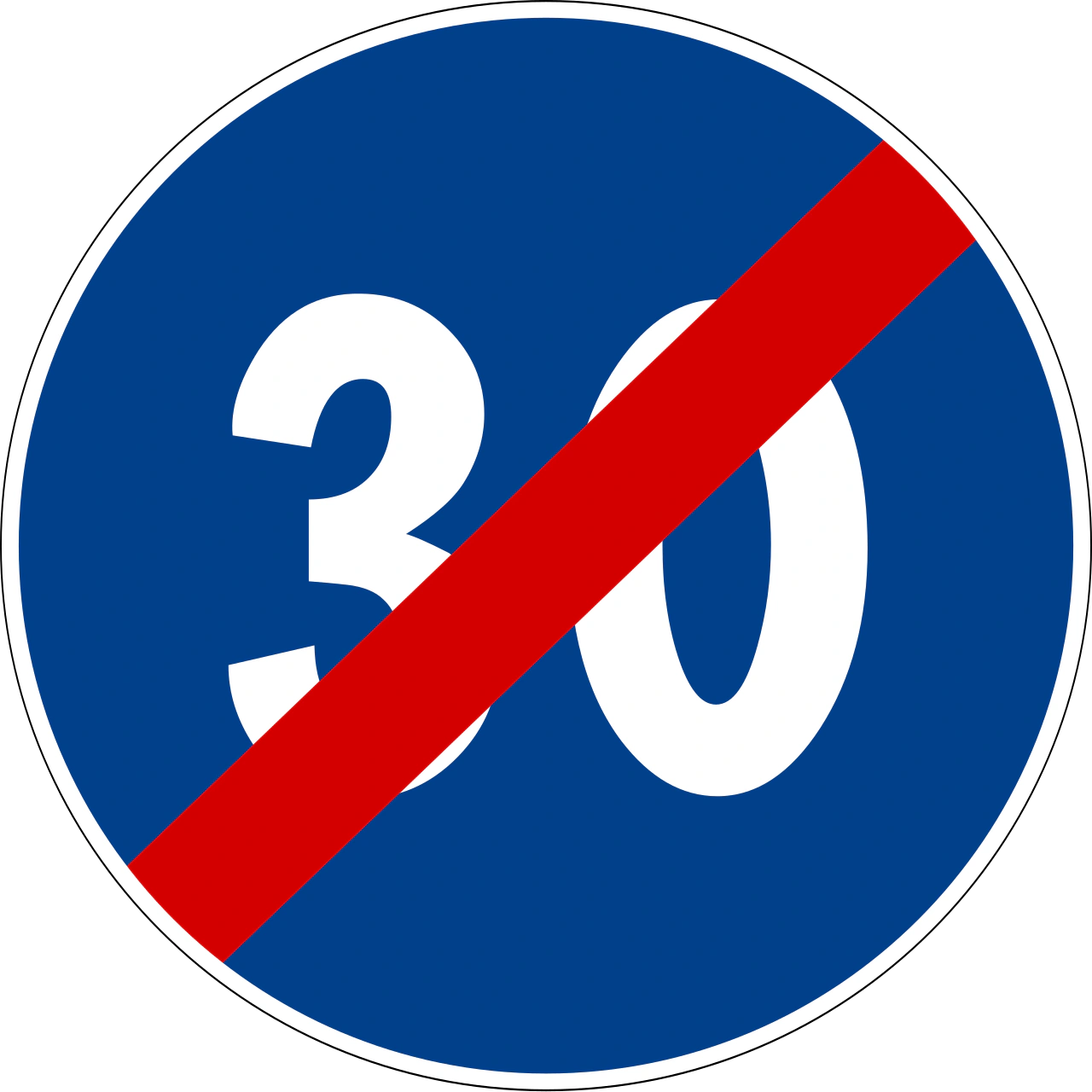 IT-M-14 - End of minimum speed road sign