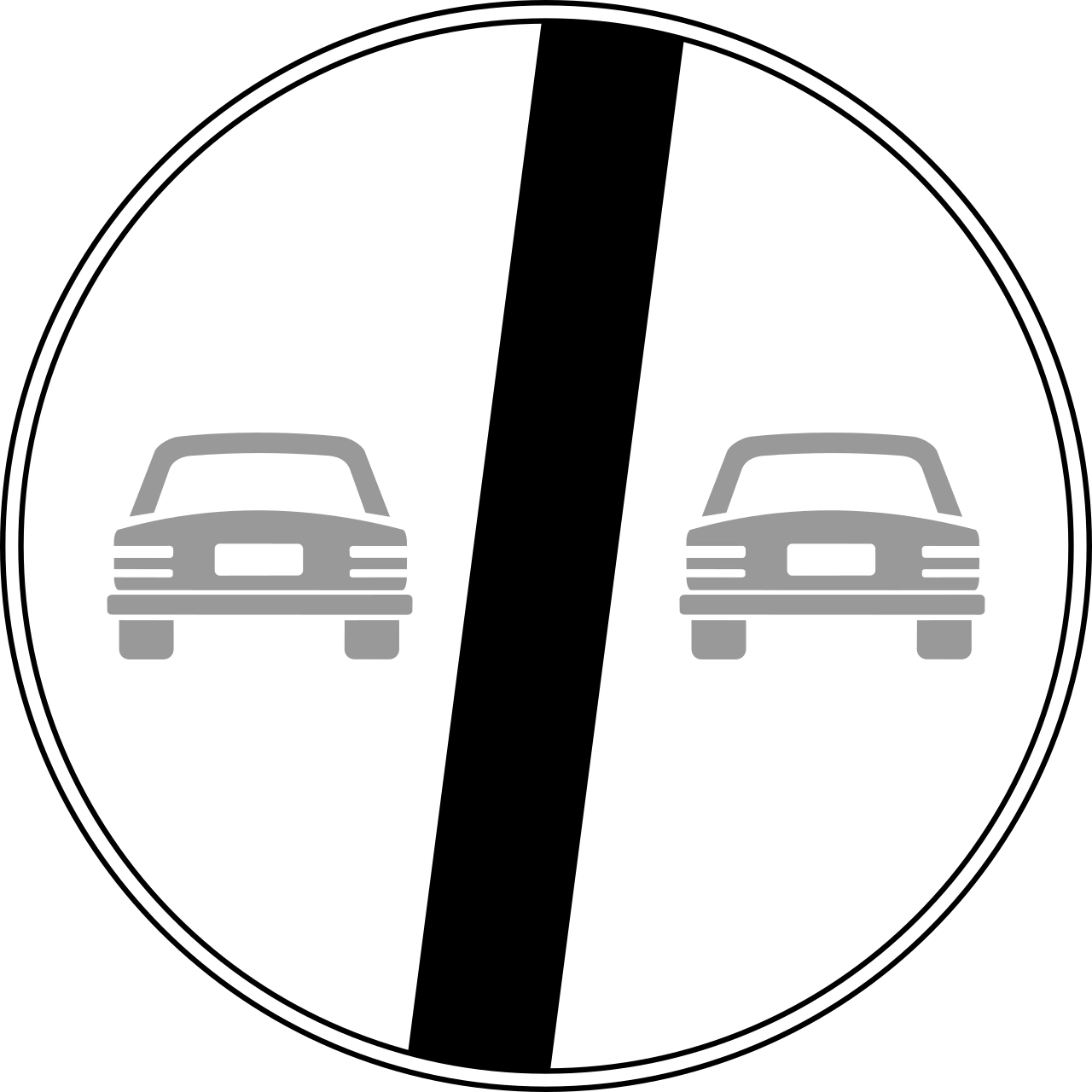 IT-PH-29 - End of no overtaking road sign