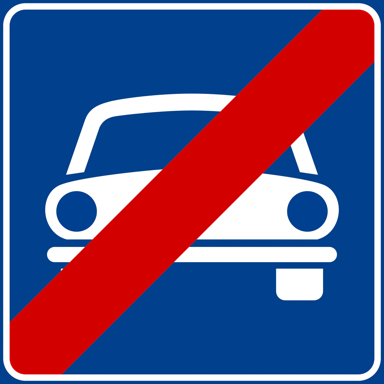 IT-I-064 - Ende einer Kraftfahrstra0e Verkehrsschild