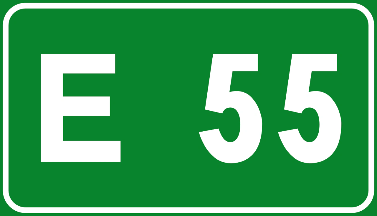 II.256 - Europäische Straßennummernschild Verkehrsschild