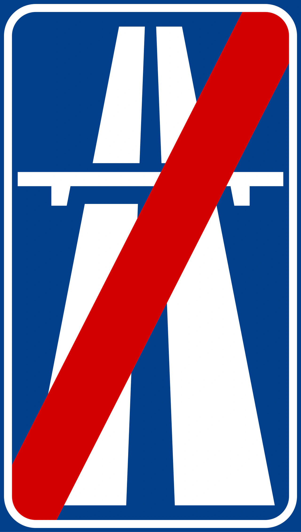IT-I-096 - Ende der Autobahn Verkehrsschild