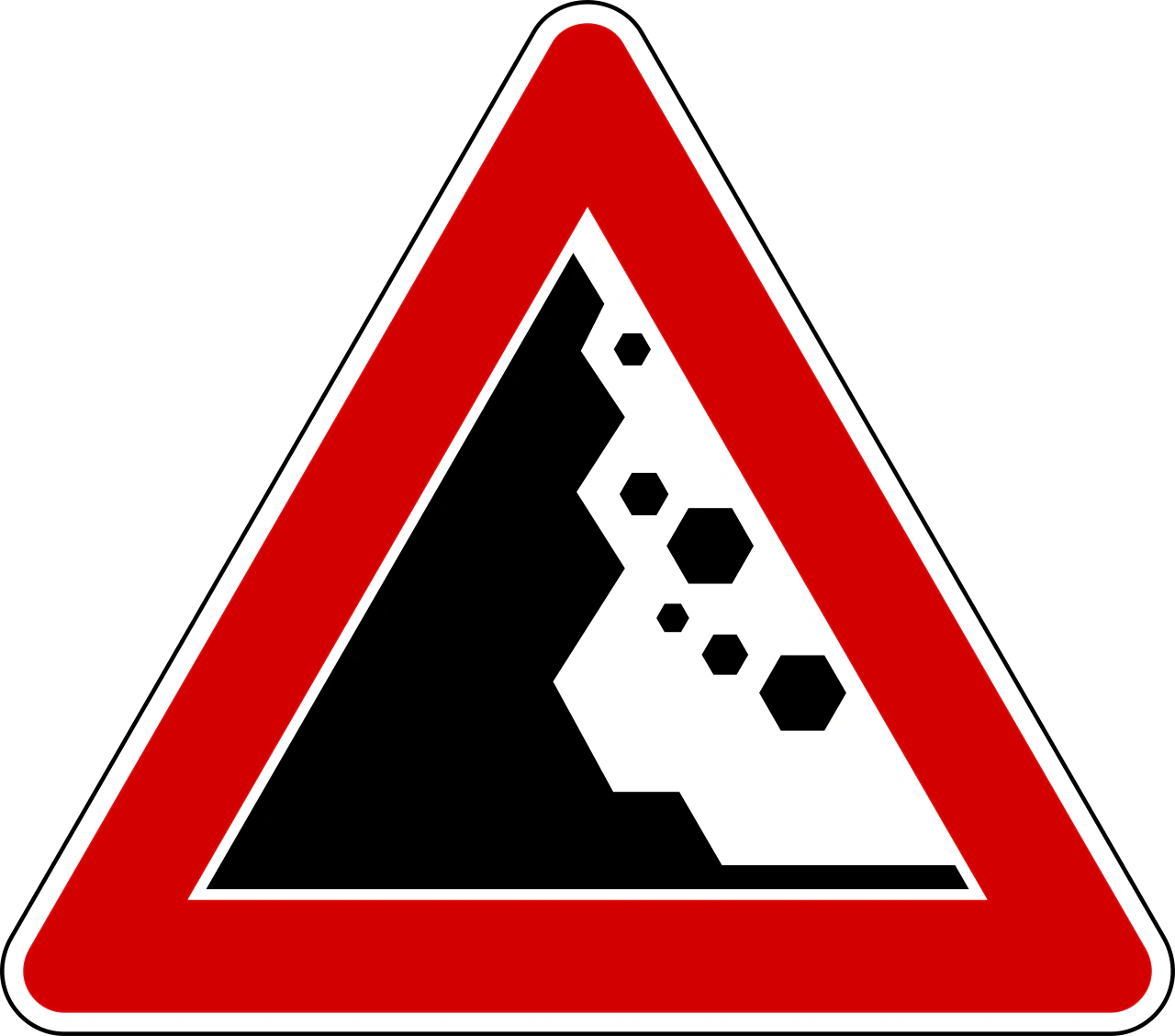 IT-W-33 - Falling rocks from left road sign