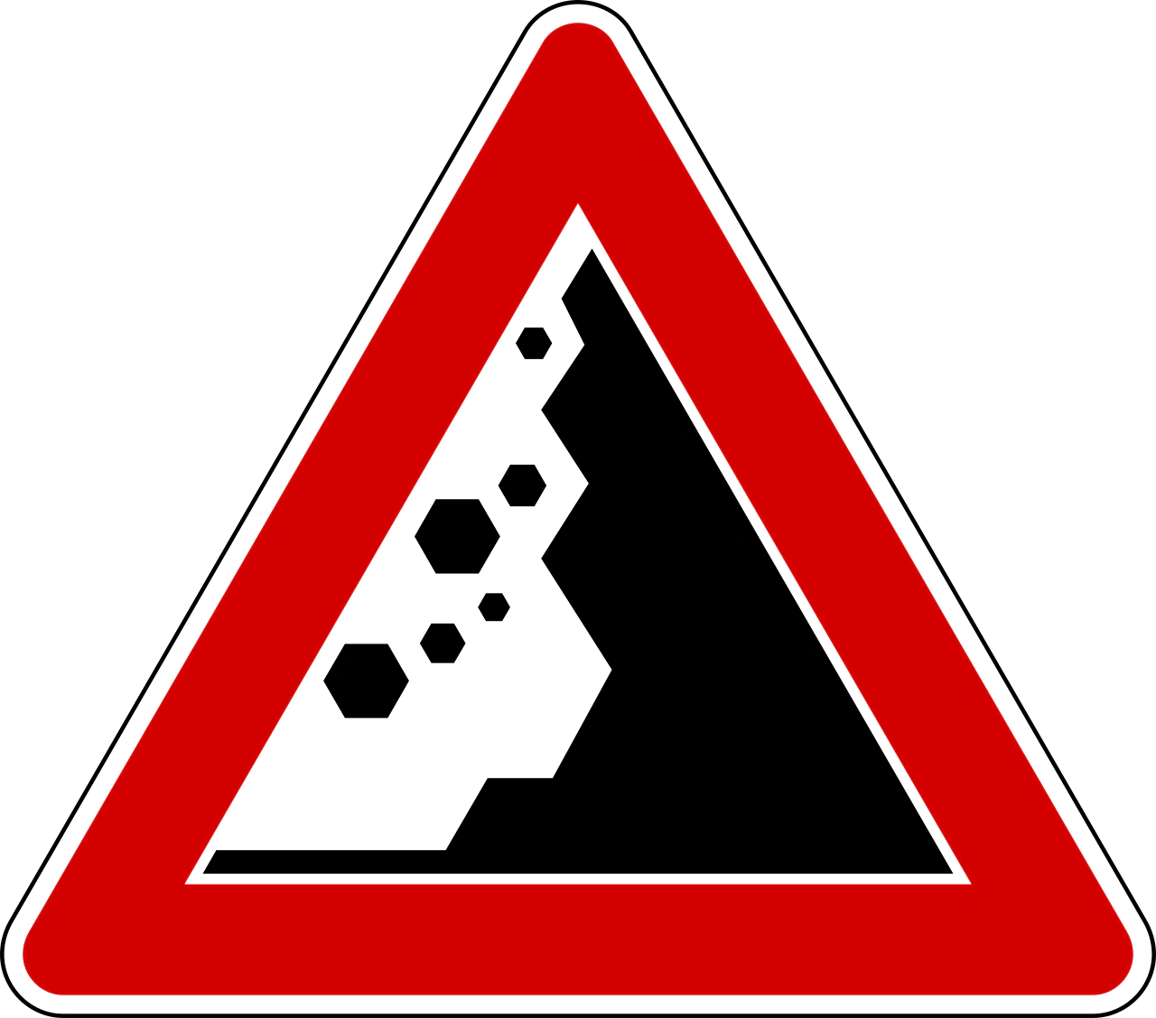 IT-W-34 - Falling rocks from right road sign