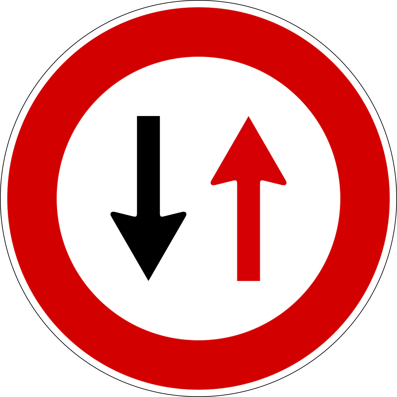 IT-PR-06 - Give priority to vehicles from opposite direction road sign