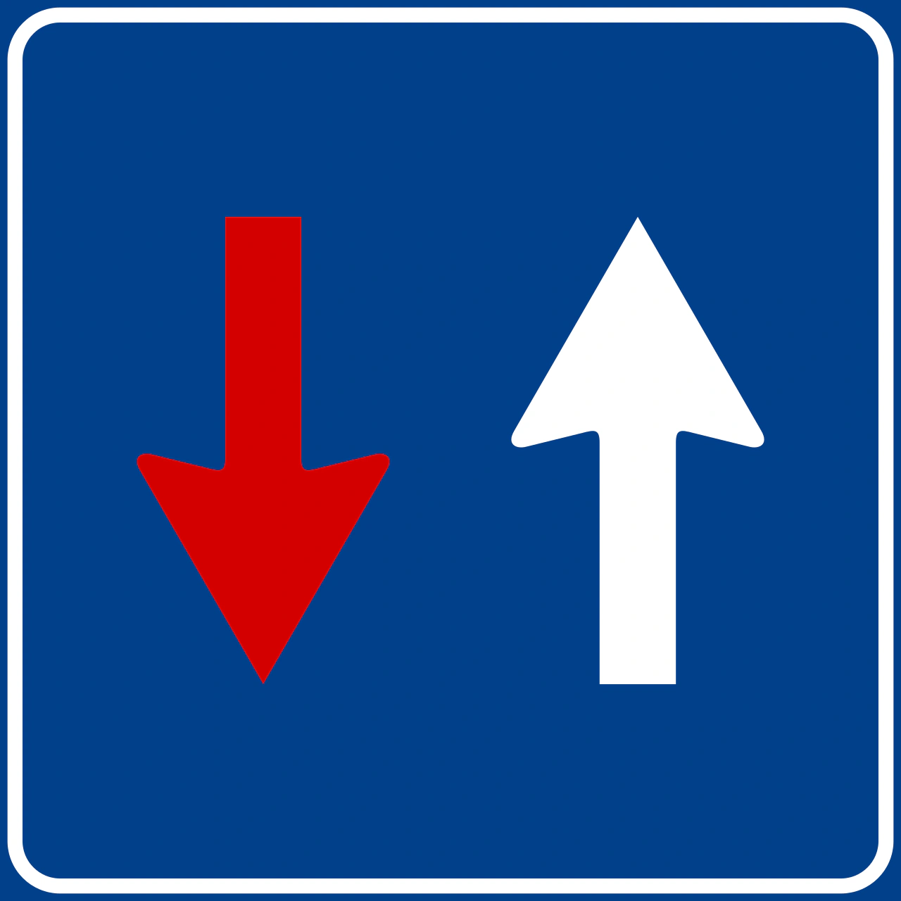 IT-PR-14 - Traffic has priority over oncoming vehicles road sign