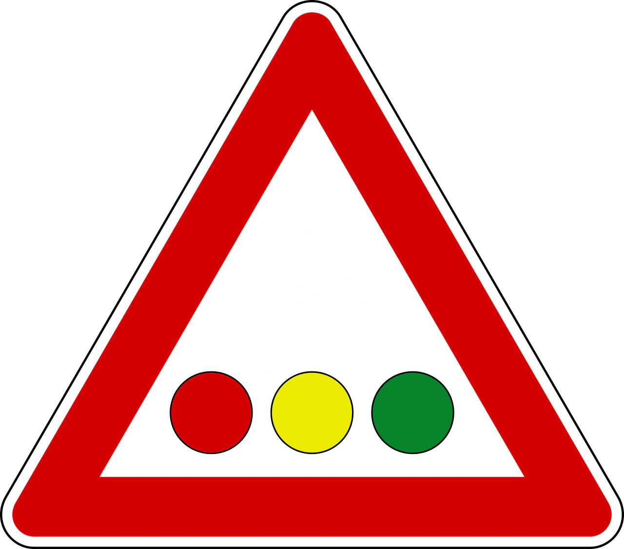 IT-W-36 - Horizontal traffic lights road sign