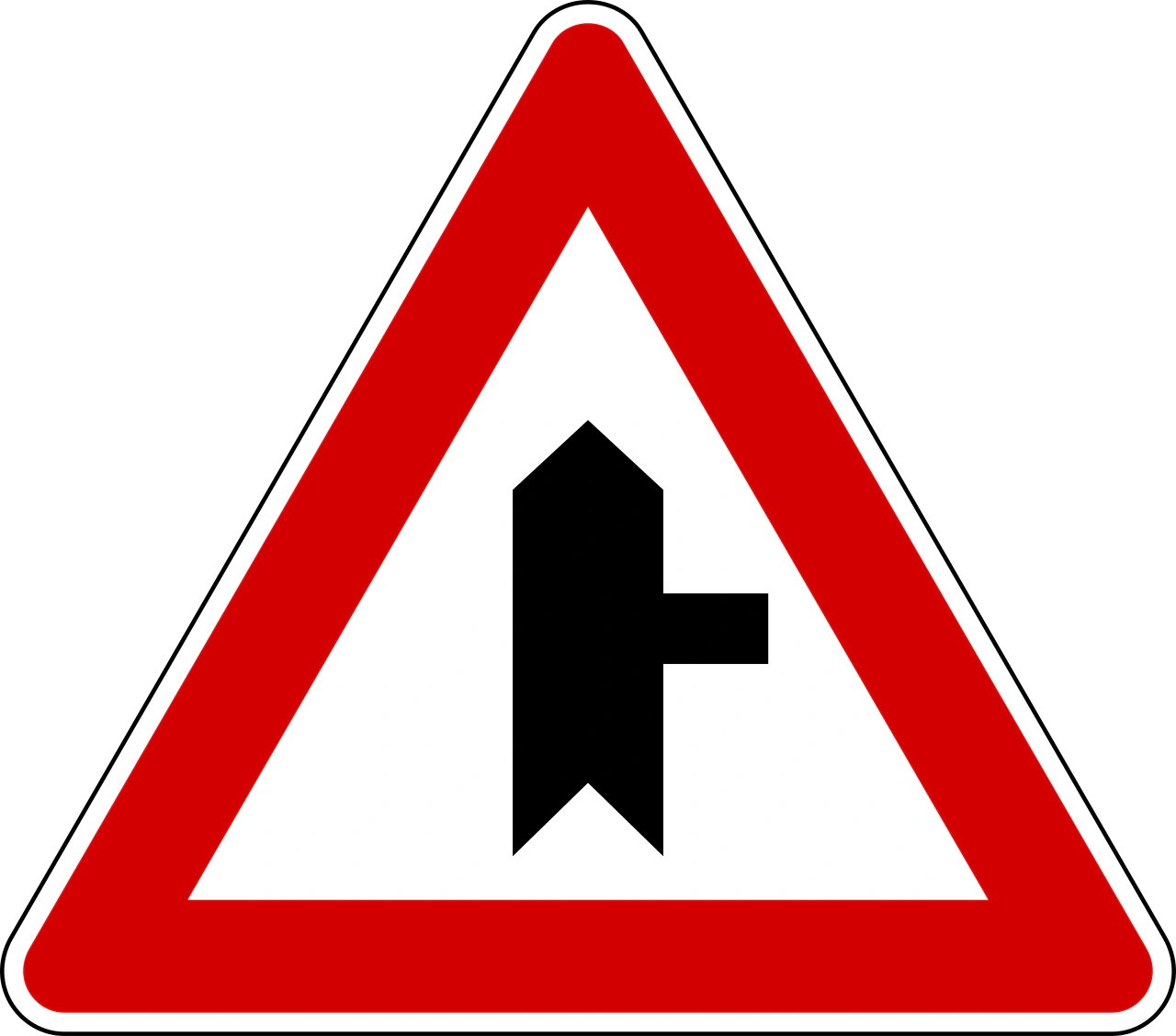 IT-PR-10 - Junction with a minor side-road from right road sign