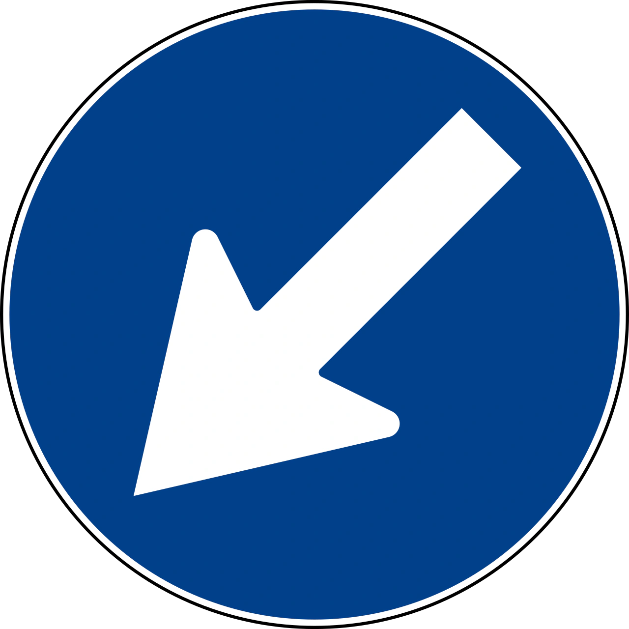 IT-M-09 - Keep left road sign