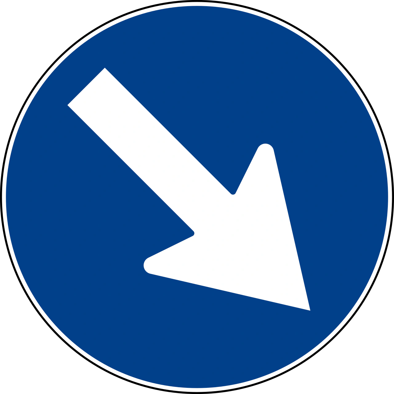 IT-M-10 - Keep right road sign