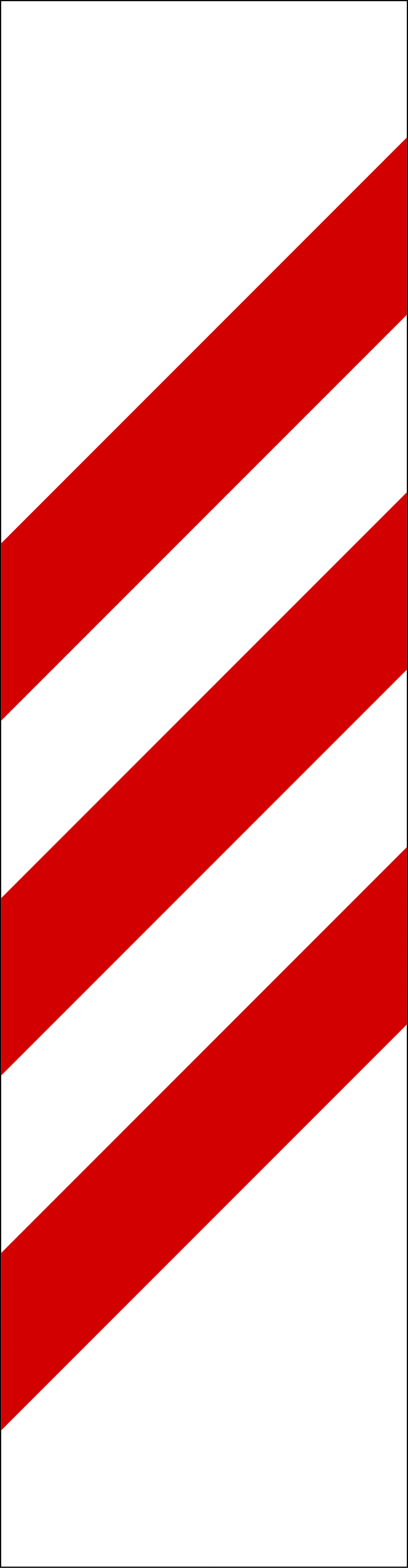 IT-W-41 - Level crossing countdown marker (placed under the triangular warning sign, usually 150 m before crossing) road sign