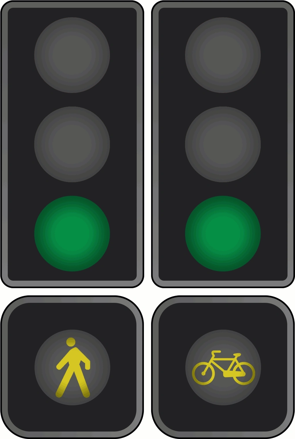 IT-TL-06 - Traffic lights and flashing yellow lights road sign