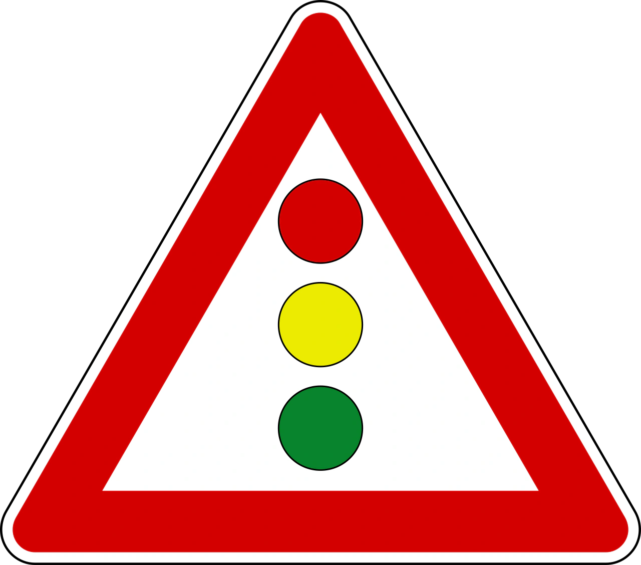 IT-W-35 - Traffic lights road sign