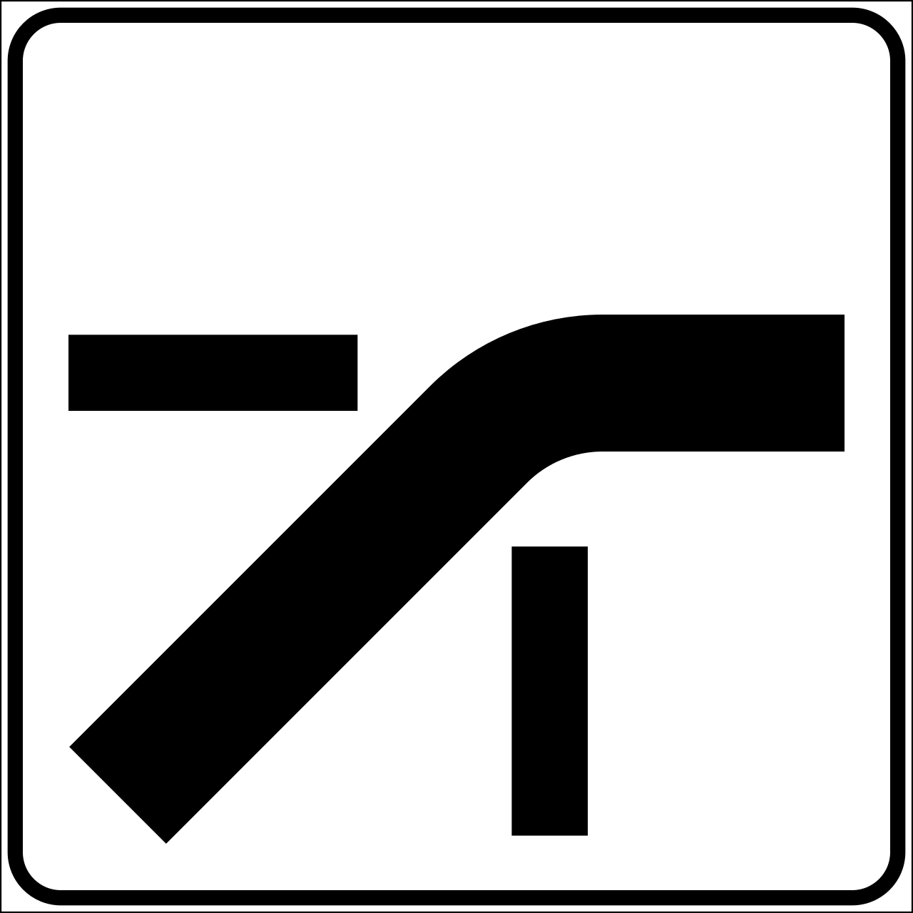 IT-AP-35 - Direction of main road (example). It is used with priority sign road sign