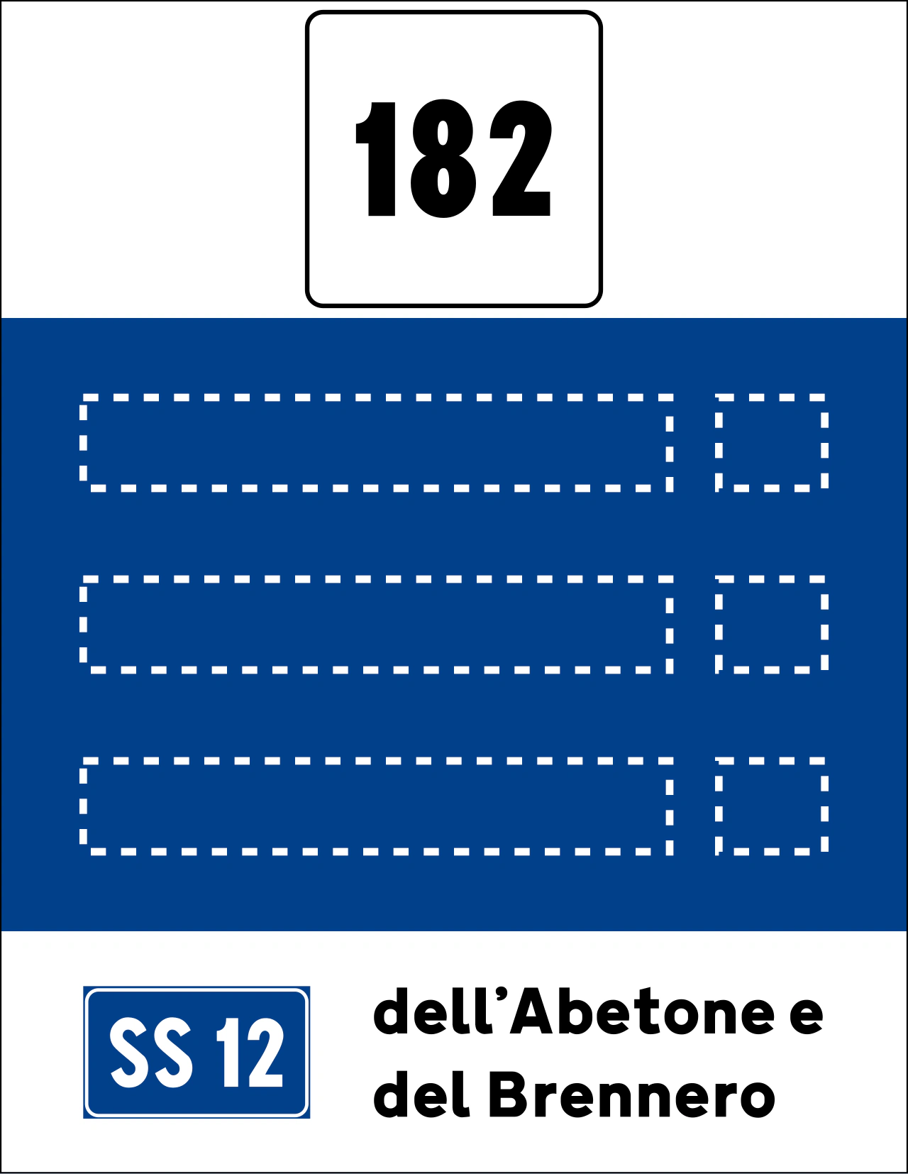 II.265 - Standortmarkierung auf Hauptstraßen und Entfernungen zu nächsten Zielen Verkehrsschild