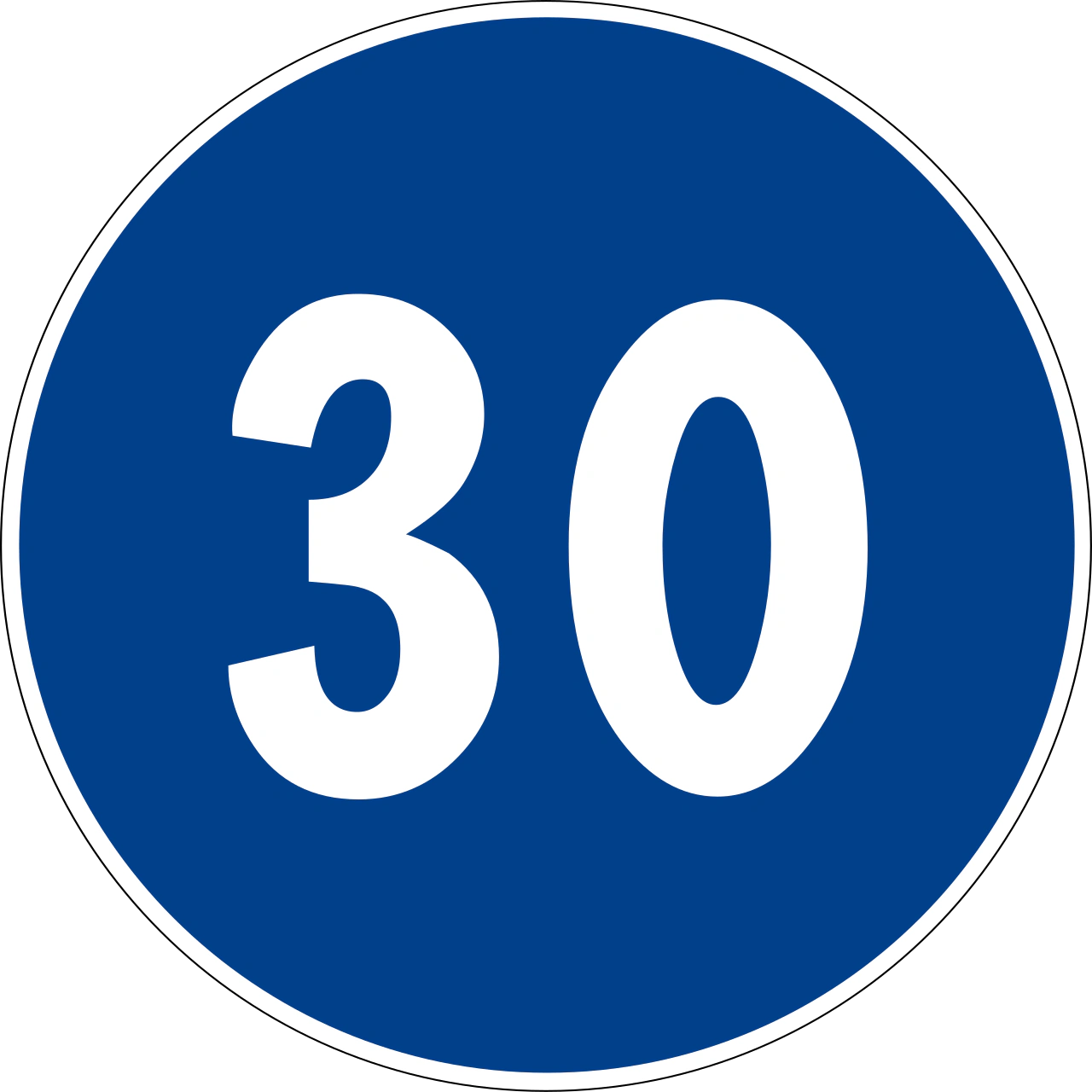 II.85 - Minimum speed road sign
