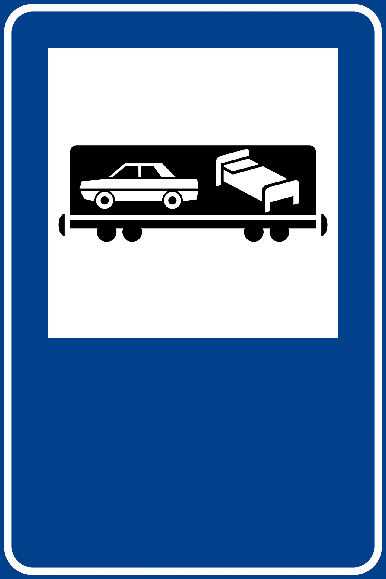 II.373 - Autobett (Schlafwagen) Verkehrsschild