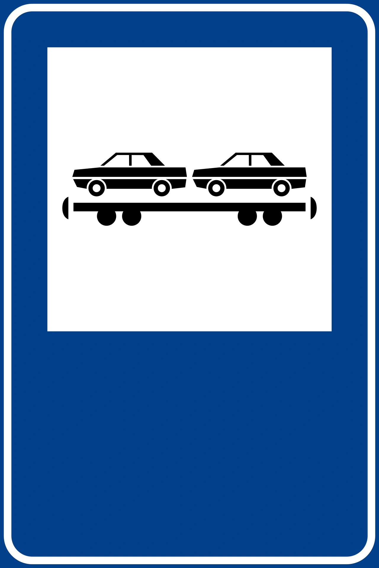 II.372 - Motorail-Services Verkehrsschild