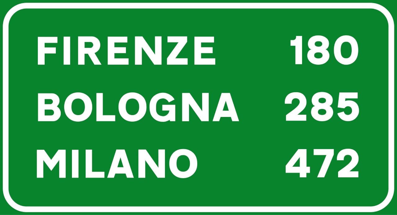 II.285 - Autobahn-Entfernungsschild Verkehrsschild
