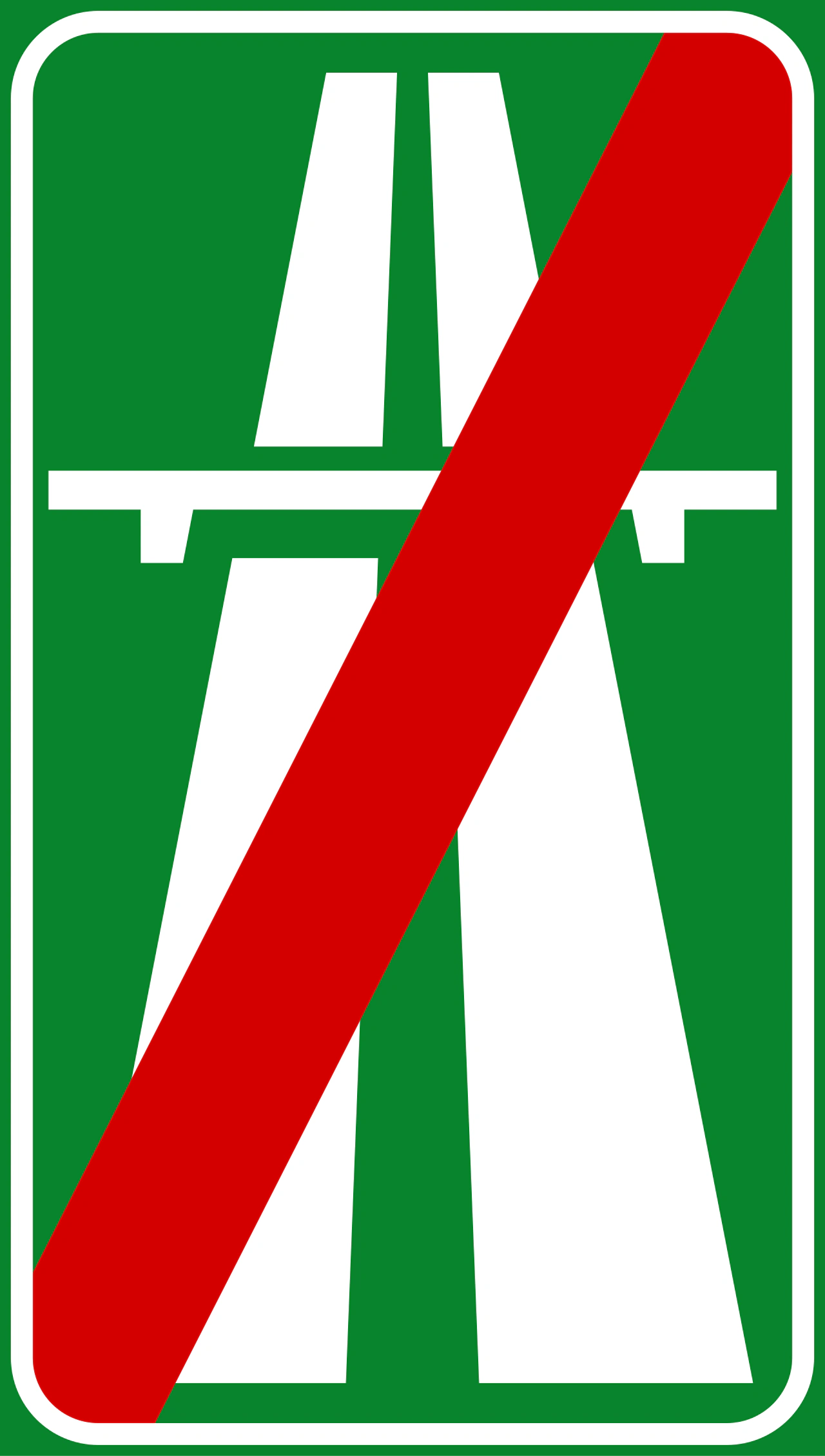 IT-I-093 - Autobahnende Verkehrsschild