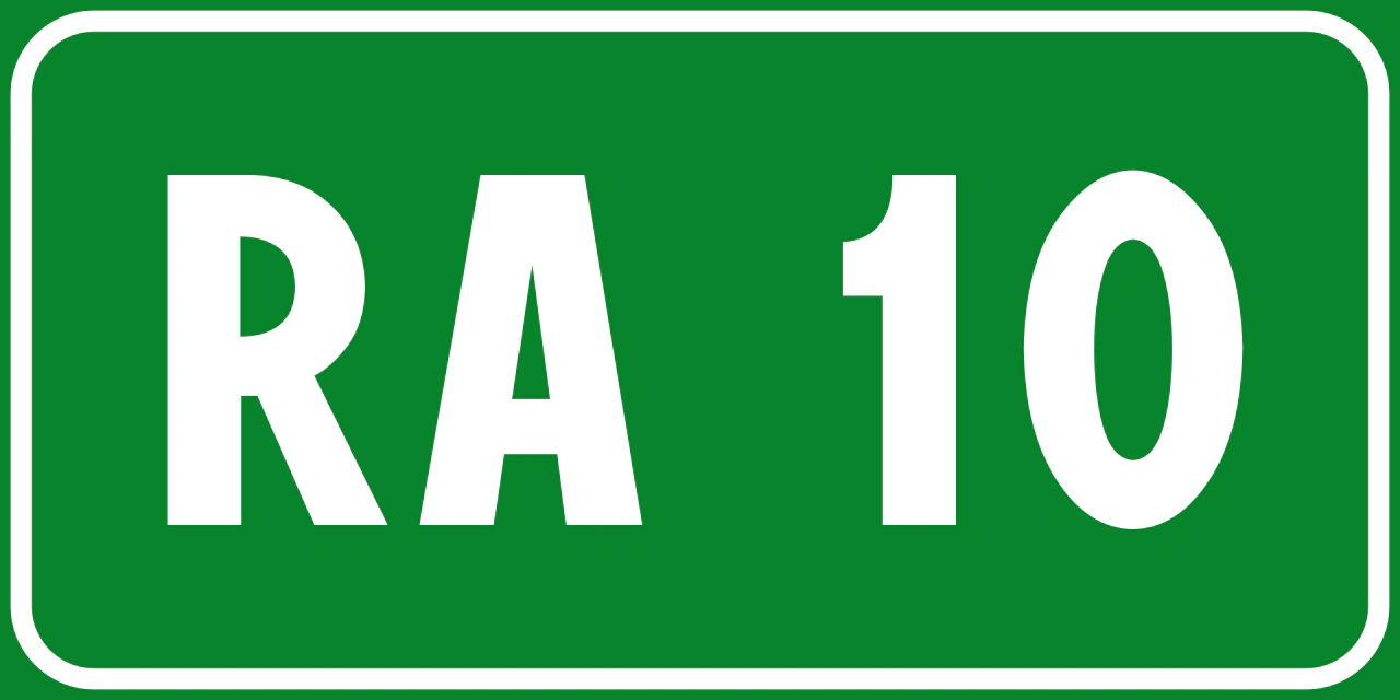IT-I-013 - Schild Autobahn-Spurnummer Verkehrsschild