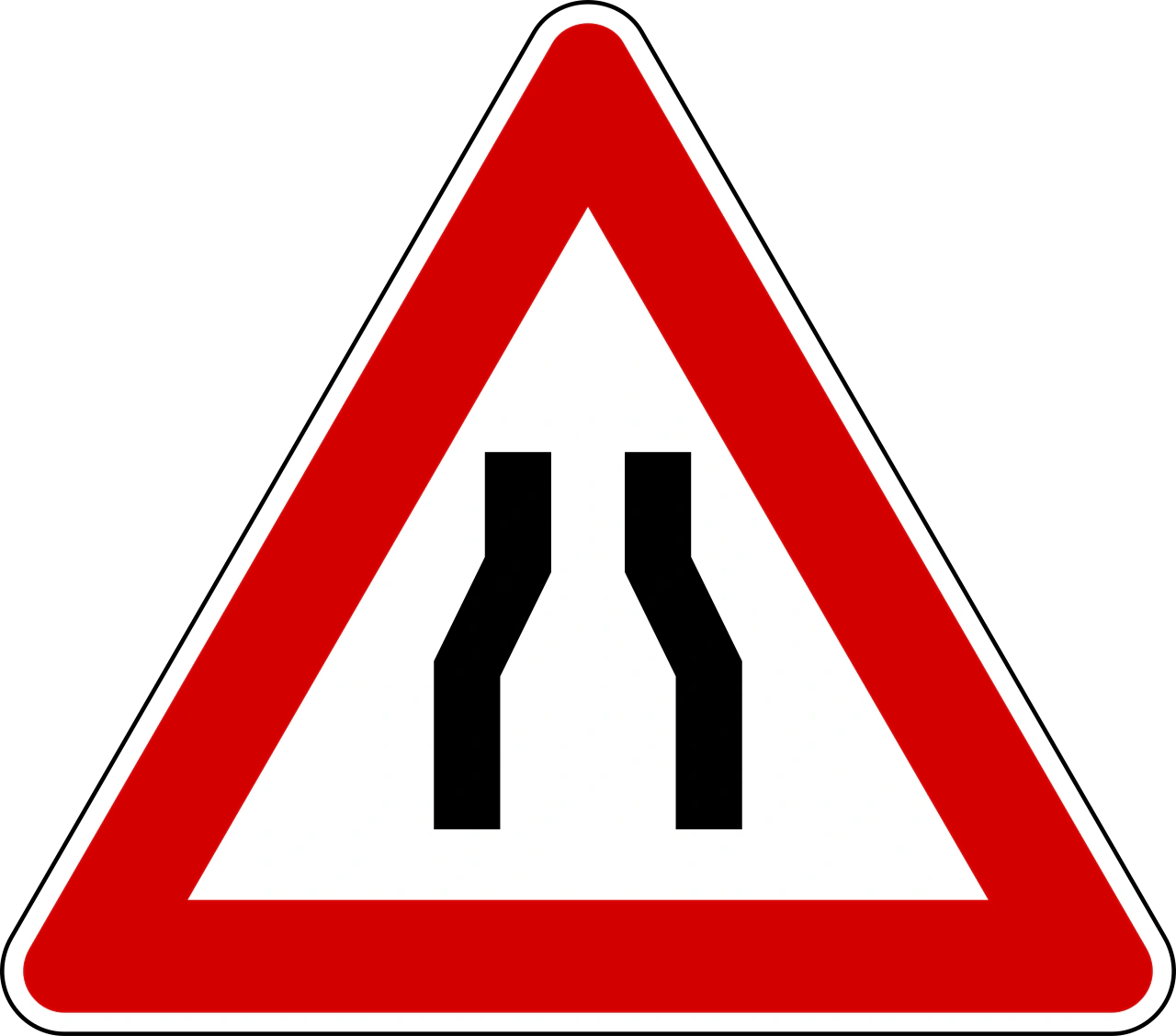 IT-W-19 - Road narrows road sign