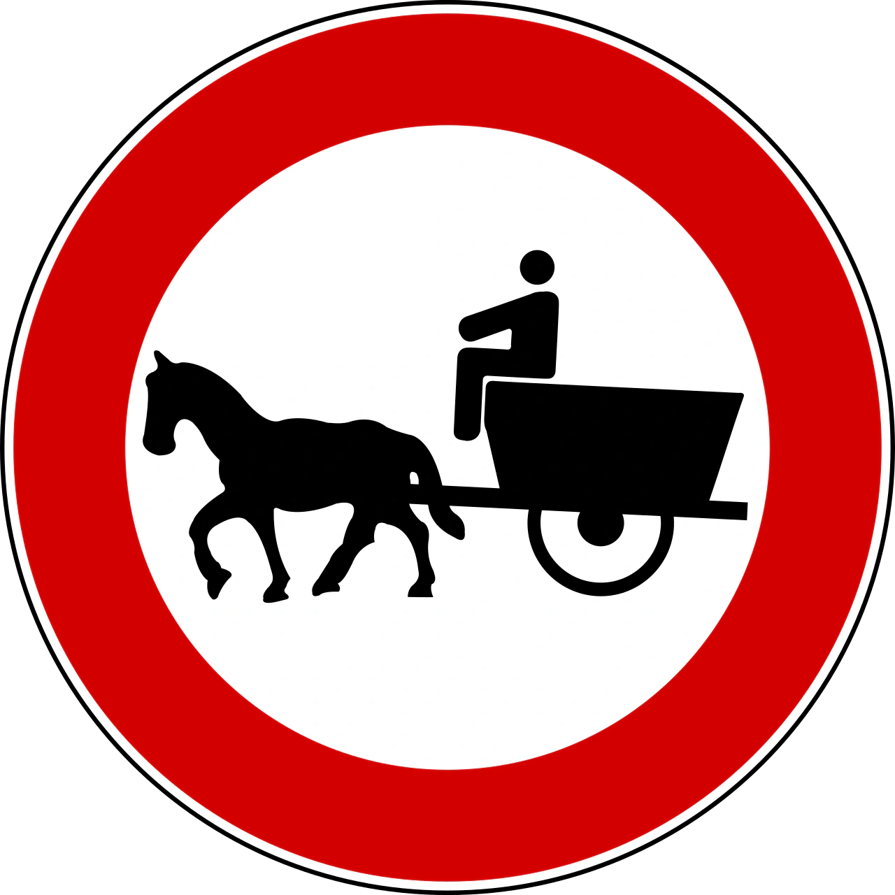 IT-PH-08 - No animal-drawn vehicles road sign