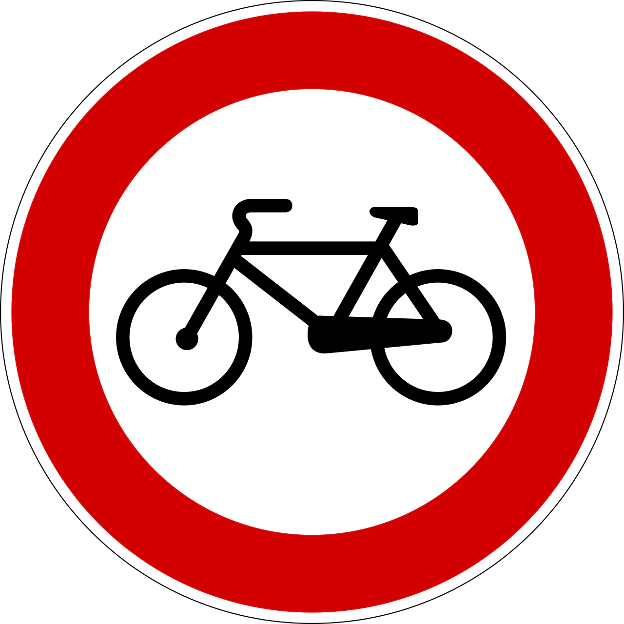 II.55 - No bicycles road sign