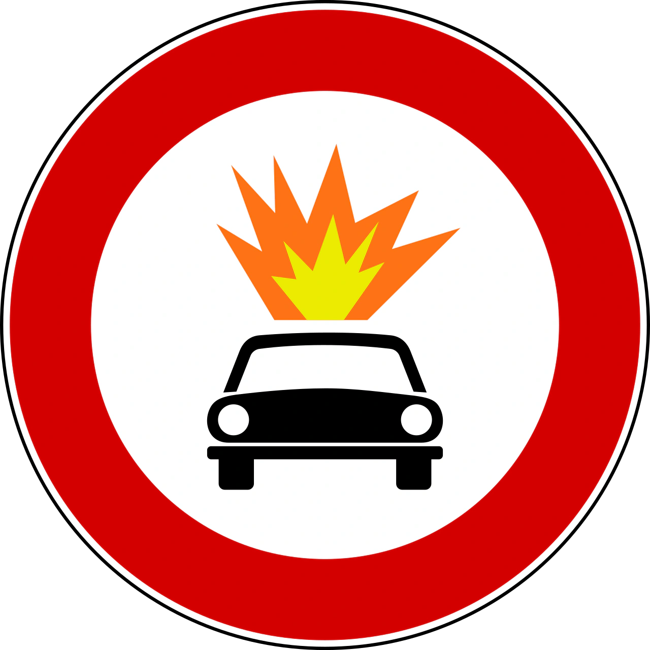 IT-PH-20 - No vehicles carrying explosives or flammable goods road sign