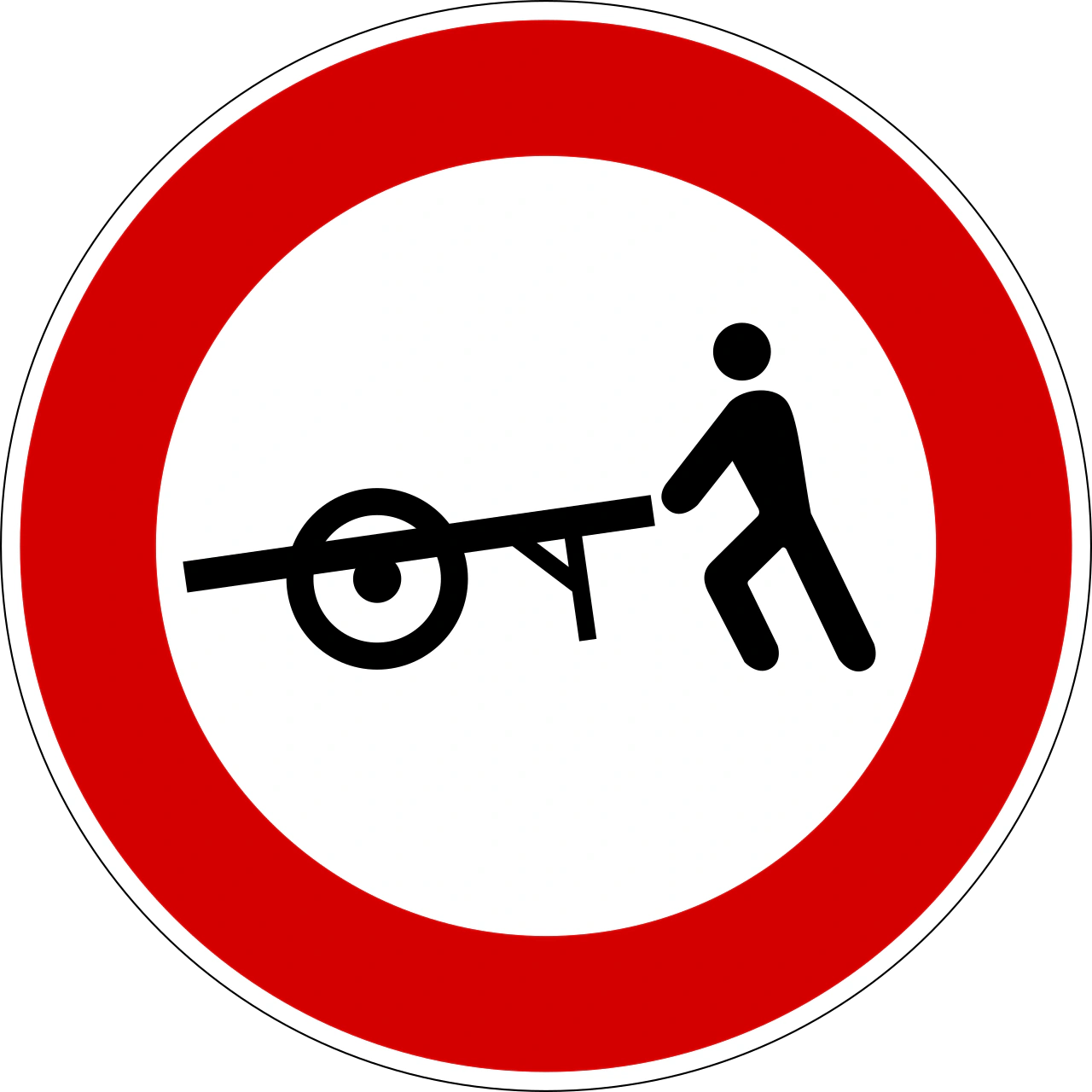 IT-PH-12 - No handcarts road sign