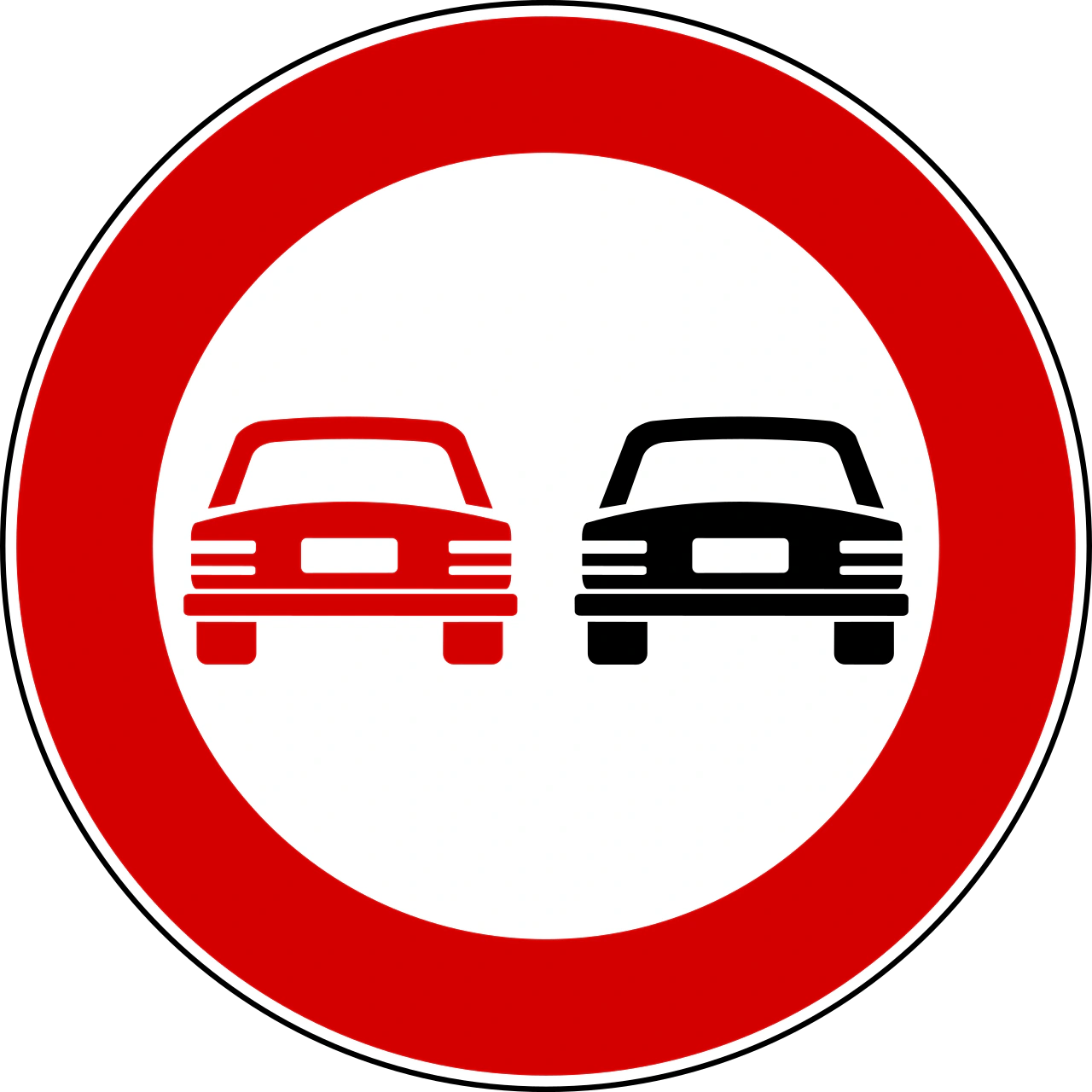 IT-PH-03 - No overtaking road sign