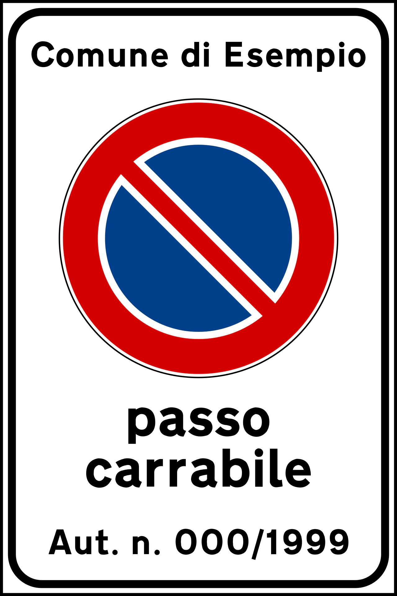 IT-PH-36 - No parking at all times in front of vehicular access to the side properties (also used ) road sign