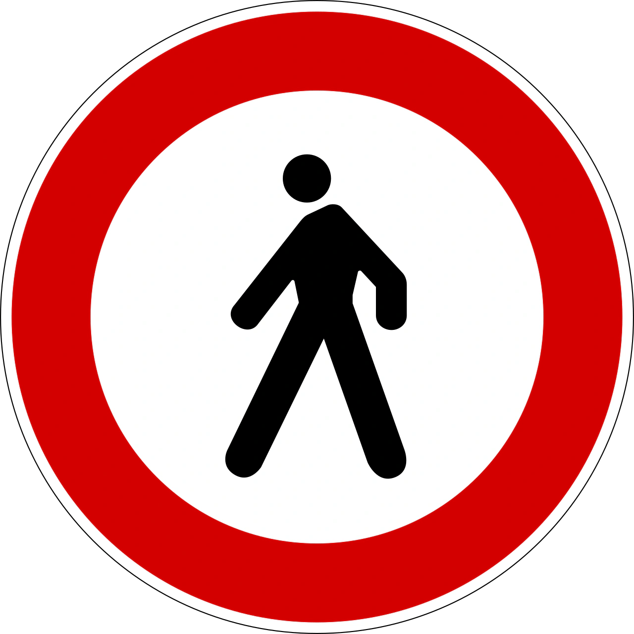 IT-PH-09 - No pedestrians road sign