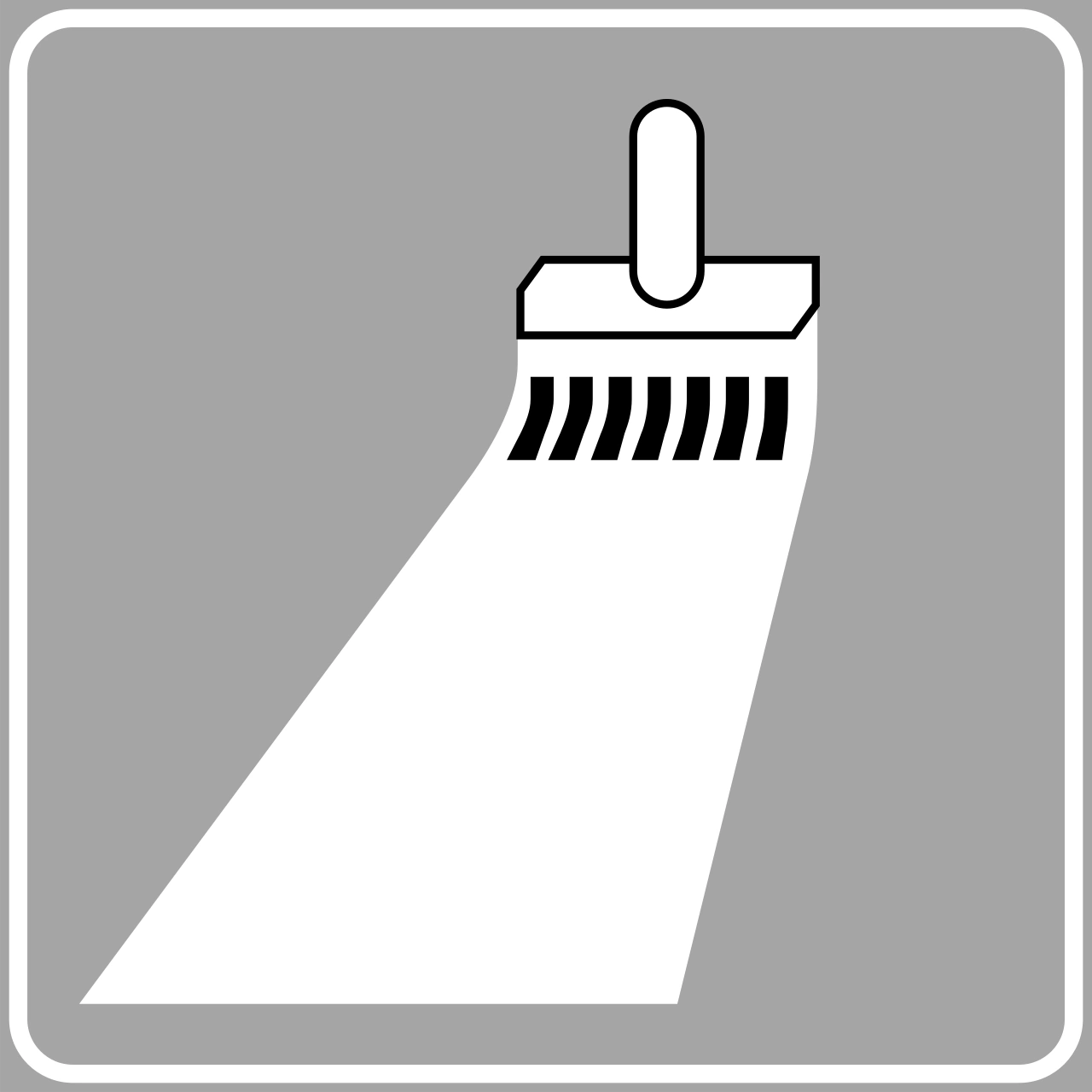II.6-a - No road markings or road markings work in progress road sign