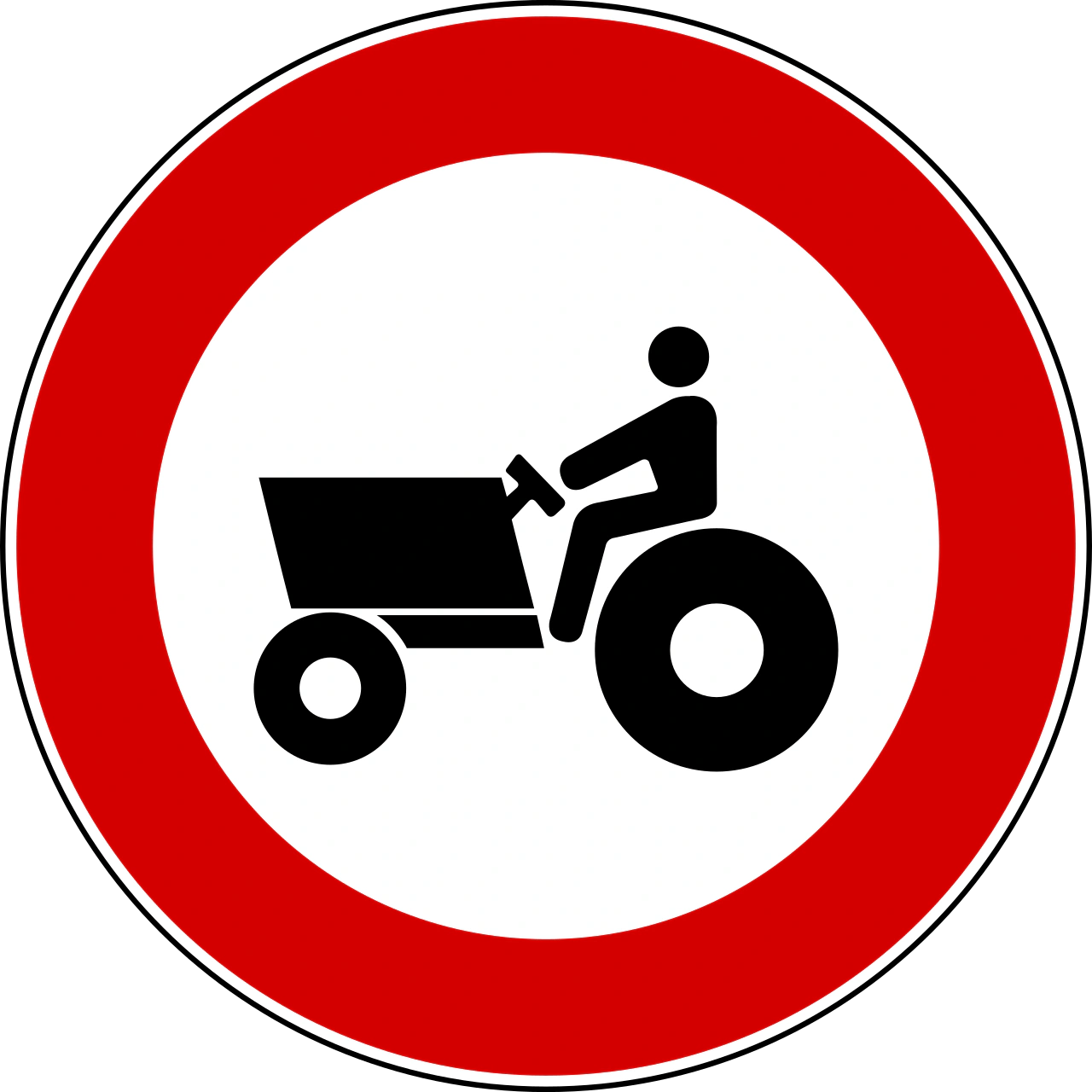 IT-PH-18 - No tractors road sign