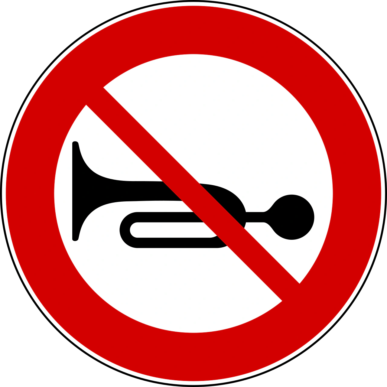 IT-PH-06 - No use of horns road sign