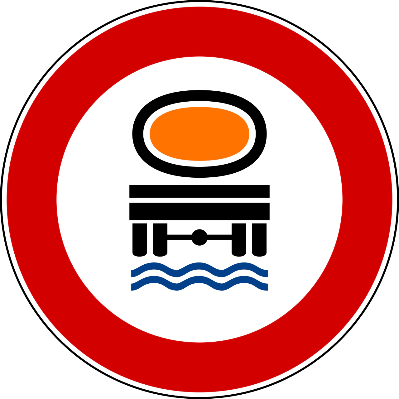IT-PH-21 - No vehicles carrying goods which could pollute water road sign