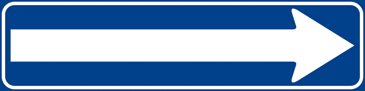 IT-I-097 - Einbahnstraße (rechts) Verkehrsschild
