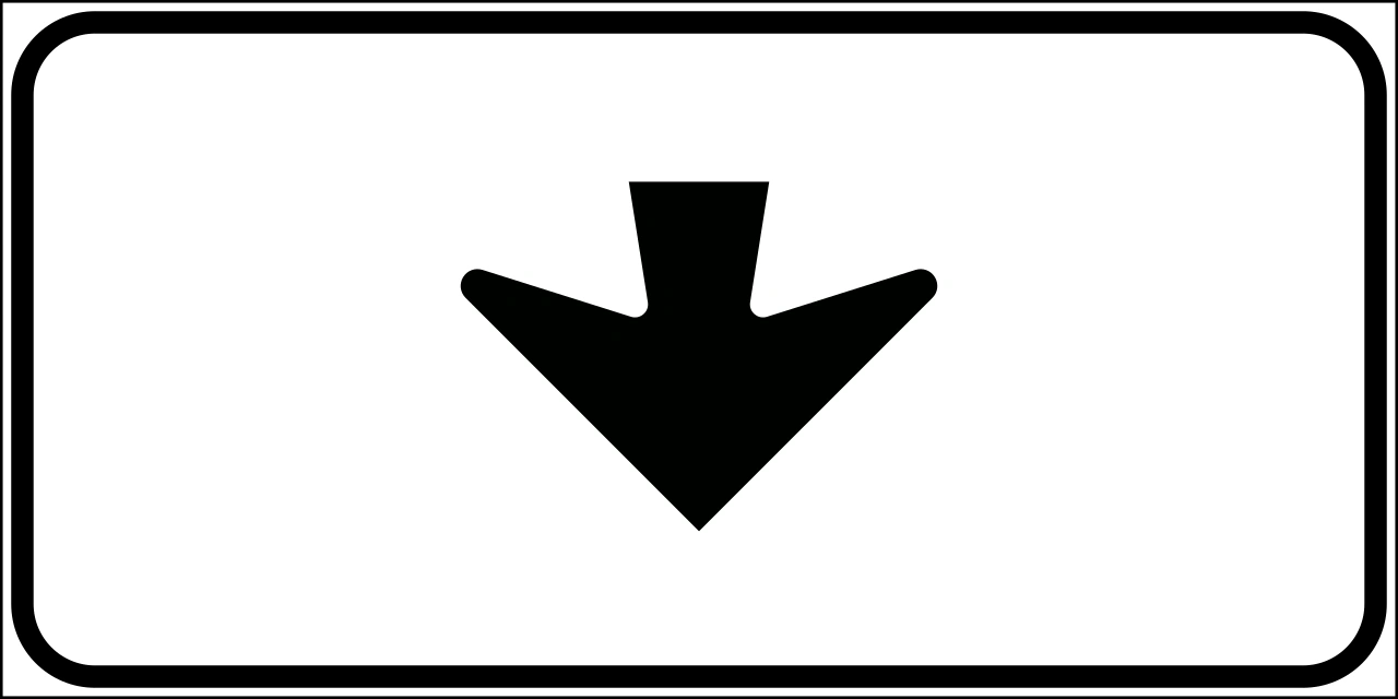 IT-AP-28 - Lane sign: an overhead sign applies only to the lane pointed out by this arrow. road sign