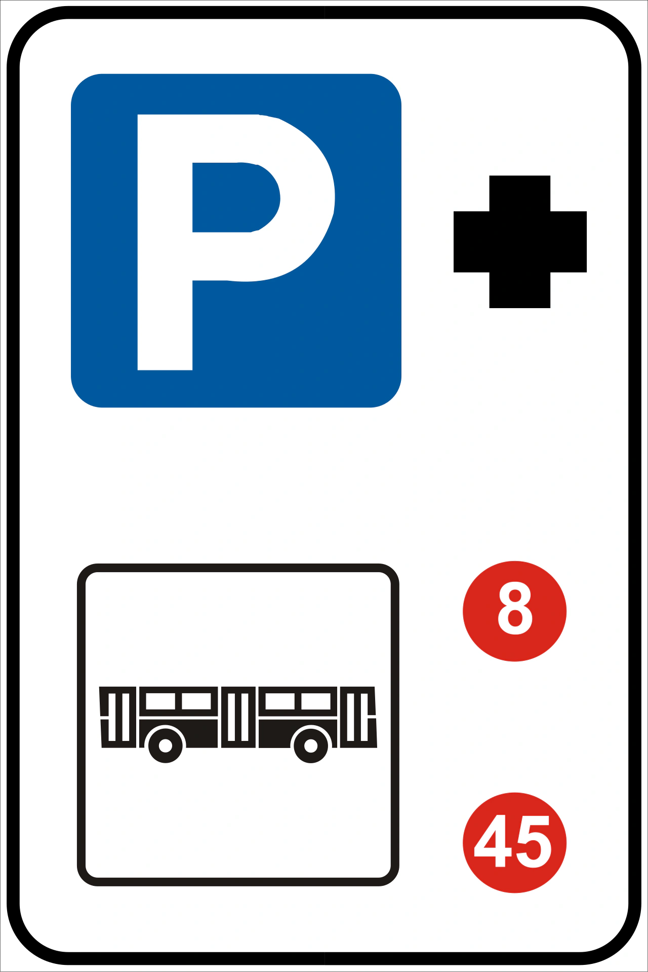 IT-I-123 - Park and Ride (Bushaltestelle) Verkehrsschild