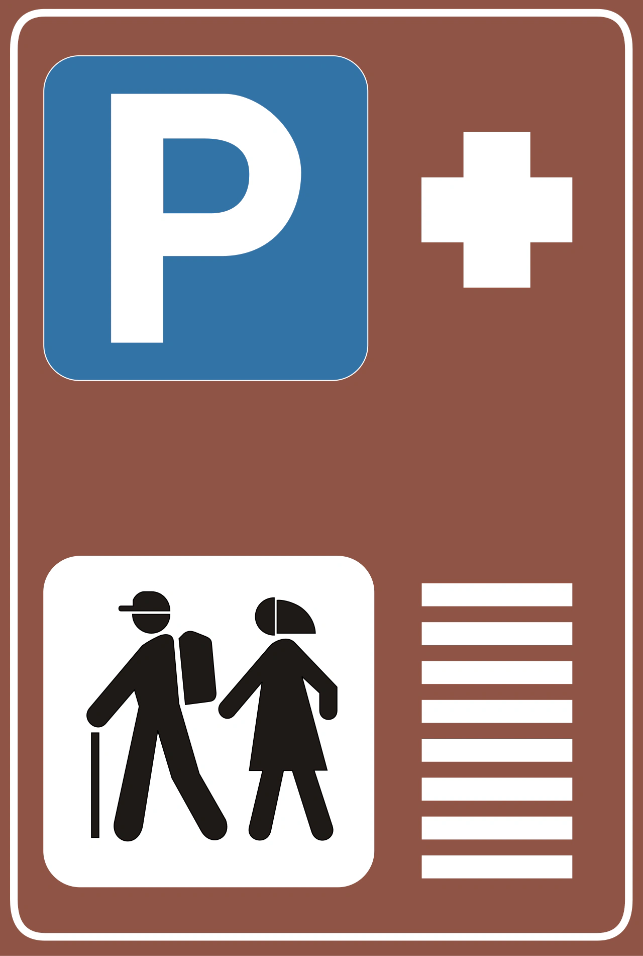 IT-I-126 - Park and Ride (Wanderweg) Verkehrsschild