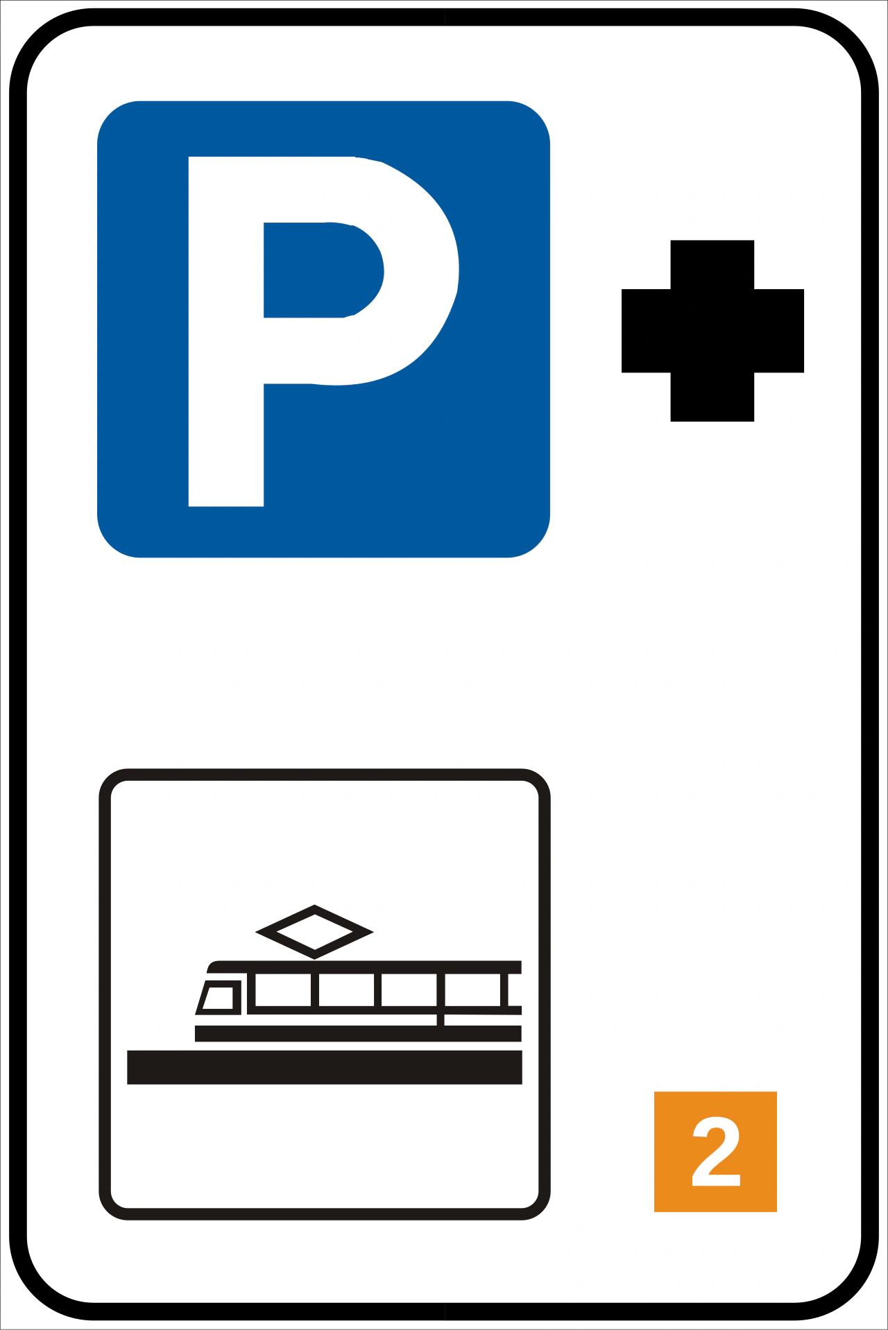 IT-I-125 - Park and Ride (Bahn oder U-Bahn) Verkehrsschild